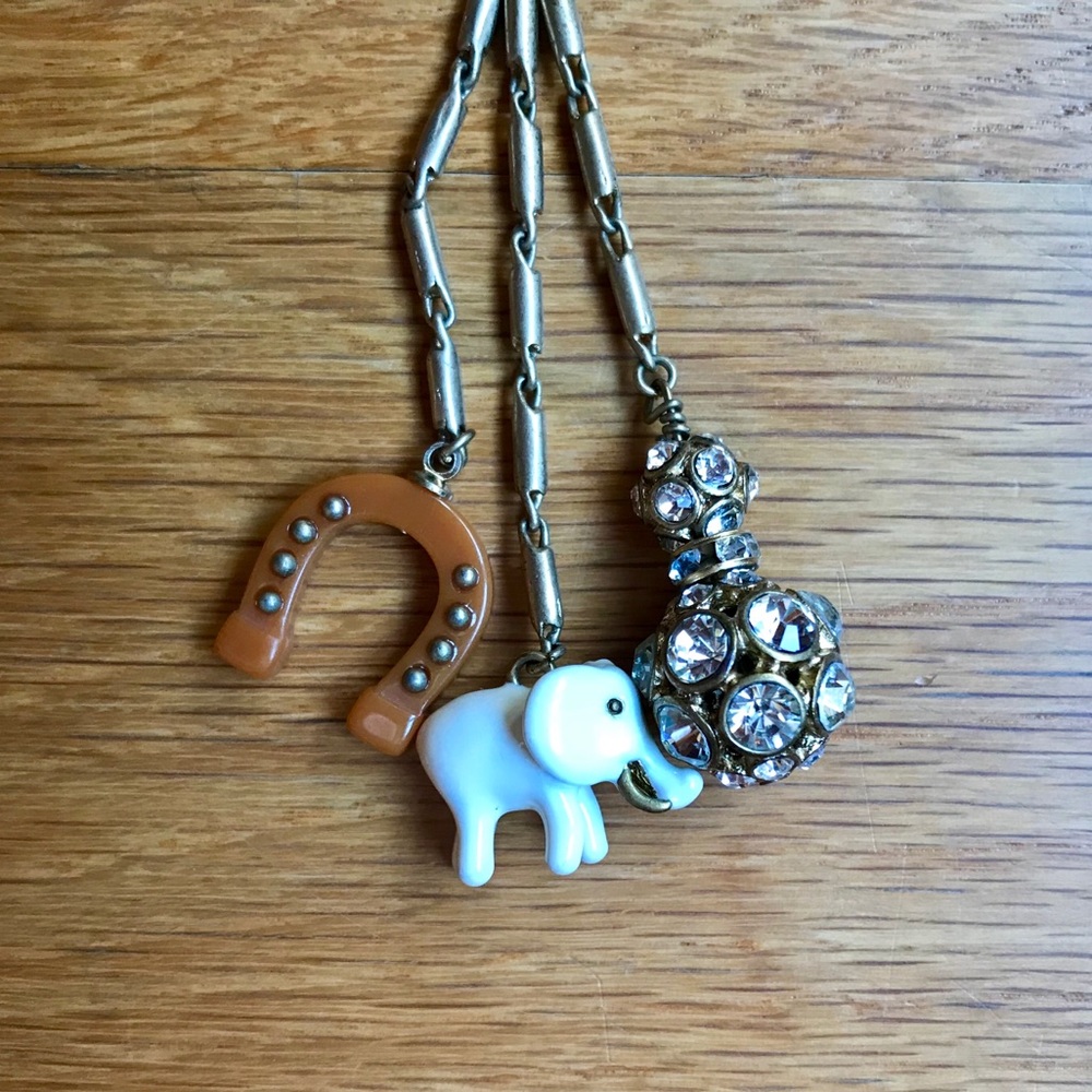 J. Crew Luck Necklace with 3 pendants